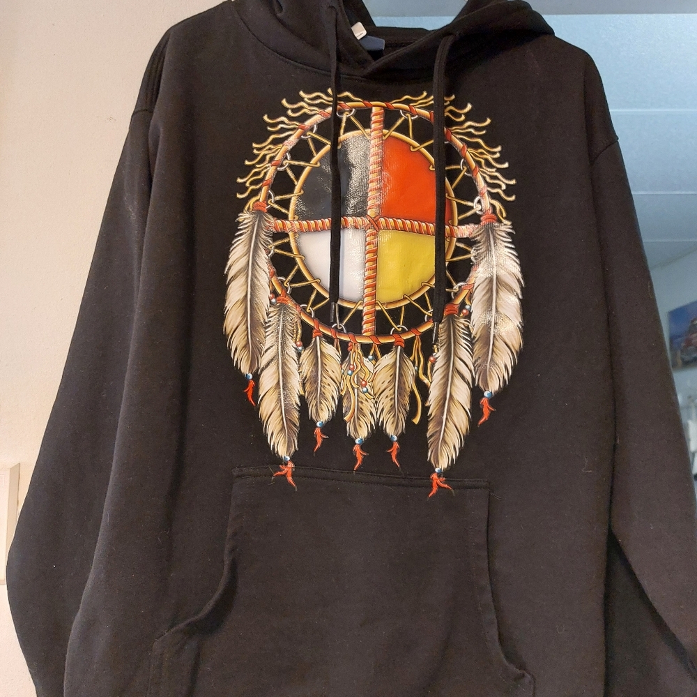The Medicine Wheel Dreamcatcher Hoodie Large